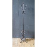 A Wrought Iron Coat Stick Stand