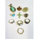 A Selection of Silver Rings and Pendants