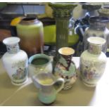 A Collection of West German and other Ceramics, once Chinese vase damaged