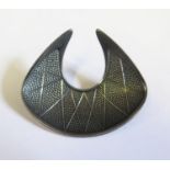 A Norwegian Modernist Silver Brooch stamped OSV A/S, 50mm diam., 13.3g