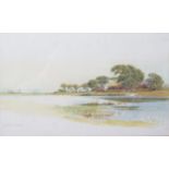 Fred Williamson, Riverscape, watercolour, 34.5x21cm