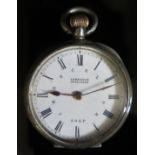 A Ladies LABRADOR Silver Cased Ladies Open Dial Keyless Fob Watch, the enamel dial marked