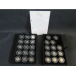 The Royal Mint _ London 2012 Silver 50p Sports Collection. A boxed part set of 28 coins (1
