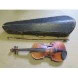 A Full Size Violin in case and with bow