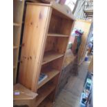 Pine Open Bookshelves, adjustable, 80(w)x181(h)x21.5(d)cm