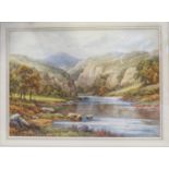 C.A.Bool, Mountain view, Dovedale, Derbyshire, Watercolour, 38 x 28cm, F & G