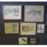 A Collection of Cecil Aldin and other Dog Prints, largest 58 x 34 cm including Alice Barnwell, Fox