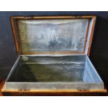 A John Parsons & Son Zinc Lined Chest, 91(h)x53(h)x53(d)cm