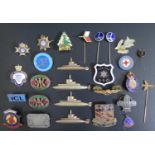 A Collection of Enamel and other Badges including Civil Defence Corps, Goblin Circle etc.