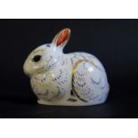 Two Royal Crown Derby Paperweights _ Rabbit and Mouse, with box