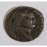 A Roman Empire Emperor Vespasian Silver Denarius, 18mm, 3.5g
