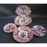 A Collection of Japanese Imari including lobed chargers, largest 38cm diam.. Largest damaged