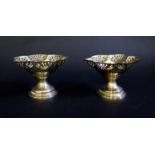 A Pair of Edward VII Pierced Silver Bonbon Dishes, Chester 1902, Henry Matthews, 9cm diam., 107g