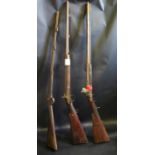 Three Muzzle Loading Hammer Percussion Guns