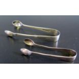 Two Pairs of Silver Sugar Tongs, Sheffield 1917 and London n1921, 47g