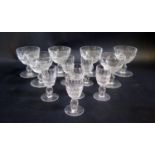 A Set of Six Waterford Colleen Pattern 9cm Glasses and six shot glasses