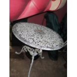 An Aluminium Bistro Table