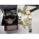 A Collection of Wristwatches including boxed gent's Accurist