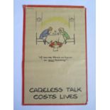 A WWII Fougasse CARELESS TALK COSTS LIVES 'Of course there's no harm in your knowing!' poster