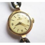 An Omega 9ct Gold Ladies Wristwatch, running