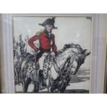 C. Clark, Duke of Wellington, mixed media, 33cm sq., framed & glazed