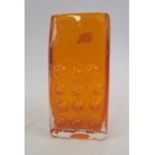 A Whitefriars Tangerine 'Mobile Phone' Vase by Baxter, 16.5cm