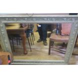 A Modern Silvered Frame Wall Mirror, 123x99cm