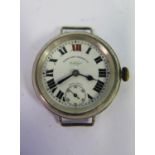 A West End Watch Co. Sillidar Silver Cased Wristwatch, overwound