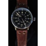 A WWII German Stowa Luftwaffe Pilot's or Navigator's Wristwatch with 2nd pattern dial and original