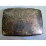 An Edward VII Silver Cigarette Case with chased foliate decoration, Birmingham 1908, Joseph Gloster,