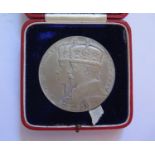 A Silver George V & Queen Mary Silver Jubilee Cased Medallion