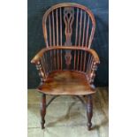 A 19th Century Elm and Yew Windsor Chair