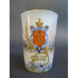 A Russian Porcelain Beaker Commemorating The Bicentennial of The Founding of St. Petersburg 1703-