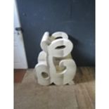 Two Polystyrene L A Shaped Prop Chairs