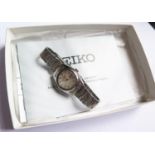 A SEIKO Ladies Automatic Stainless Steel Wristwatch with paperwork dated 94, running