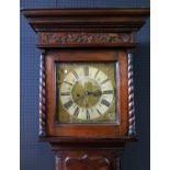 An 8 Day Oak Longcase Clock with silvered chapter ring signed Buxton, 204cm