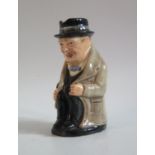 A Royal Doulton Miniature Winston Churchill Character Jug, 10cm