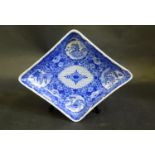 A Caughley Blue and White Porcelain Dish, 24x19mm