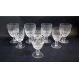 A Set of Four Waterford Colleen Pattern 13cm Wine Glasses and set of four 12cm