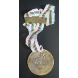 A 1980 Moscow (MOSKAU) XXII Olympic Medal with 8 INT. OSTERVERANSSTALTUNG LAC EUPEN 1979 bar **