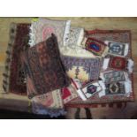 Small Hand Knotted Persian Style Rugs, camel bags and cushion