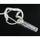 A Silver Tiffany & Co. Pendant Necklace, 10g