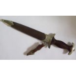 A WWII German SA Dagger by G. Felix with hanger, guard marked Ha