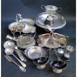 A Selection of Flat Ware and Hollow Ware including cake basket and hors d'oeuvres dish etc.