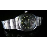 A ROLEX Air King Explorer Automatic Wristwatch, Ref. 5500, 1530 movement no. 36103, bracelet no. 357