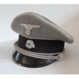 A German WWII Waffen SS Officers Cap, Friedrick Keller, Müllheim Bavaria