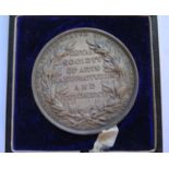 An Edward VII Silver Royal Society of Arts Manufacturers and Commerce Cased Medallion