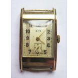 A Limit 9ct Gold Gent's Wristwatch, overwound