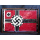 A WWII German Kriegsmarine Framed Flotilla / Group Pennant (Flotillenstander)