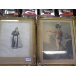 A Selection of Framed and Glazed Engravings and Prints including C19th French fashion prints